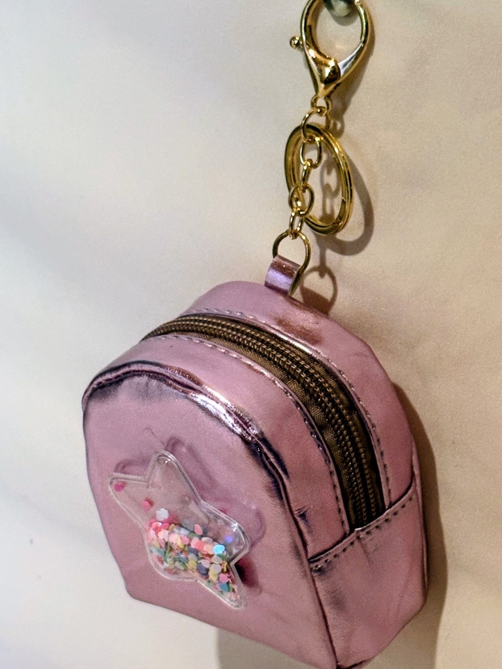 *5 for $30 Metallic Purple Mini Backpack Keychain / Coin Purse - Picture 2 of 5